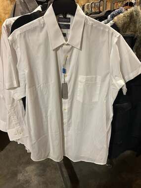 Covington Men's Classic Fit Short Sleeve Performance Dress Shirt - White